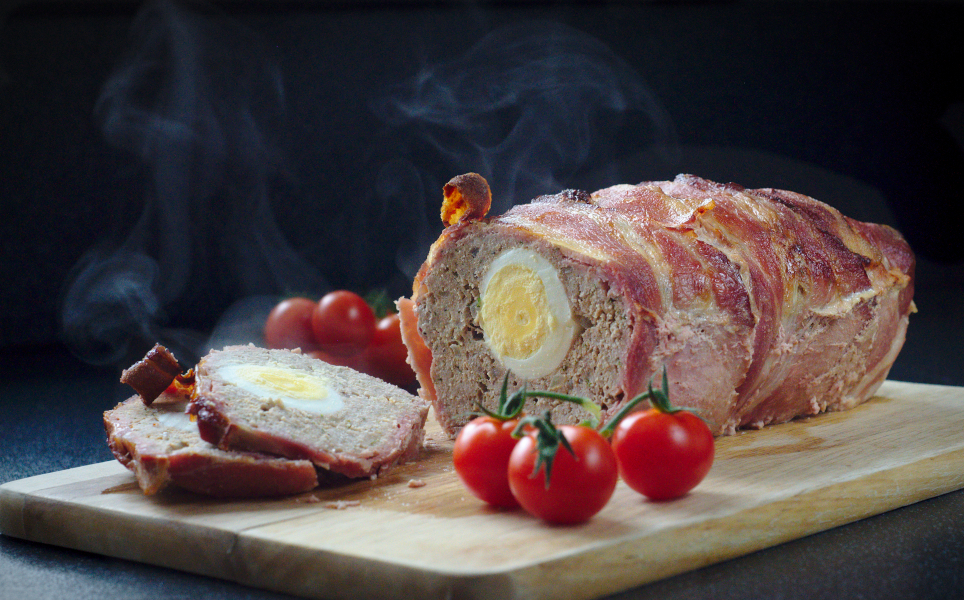 egg stuffed pork meatloaf